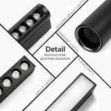 LED Magnetic Track Light Grille Flood Lamp Modern Embedded Flexible Linear Fixture LED Spotlight 3 Color CCT Ceiling Indoor Livi