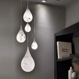 Nordic Chandelier Minimalist Stone Pendant Light for Restaurant Living Room Dining Room Bedroom Bedhead Home Decor Hanging Lamp
