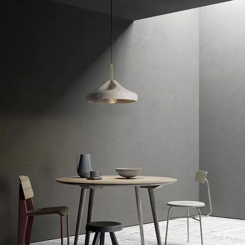 Modern Industrial Style Pendant Light Indoor LED Cement Lampshade Chandelier Art Design Parlor Bedroom Kitchen Cafe's Hanging Lamp