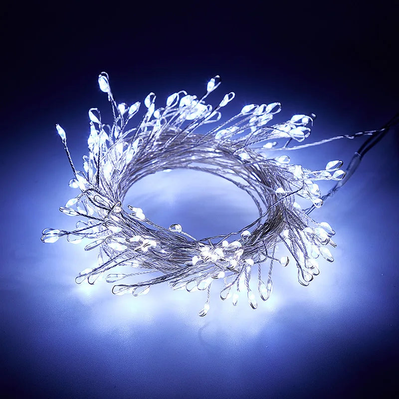 3/6/9M USB Power LED Firecracker String Lights Remote Control Garland Fairy Lights for Wedding Party Garden Christmas Decoration