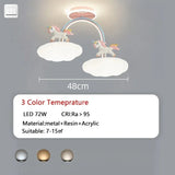 Nordic Child Unicorn Ceiling Light Dimmable for Girl Bedroom Nursery Children's Chandelier Home Decor Lighting Lusters Luminaire