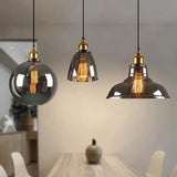 American Retro Industrial Loft Chandelier Bar Counter Restaurant Bar Pendant Lamp Creative Home Simple Glass Hanging Lights