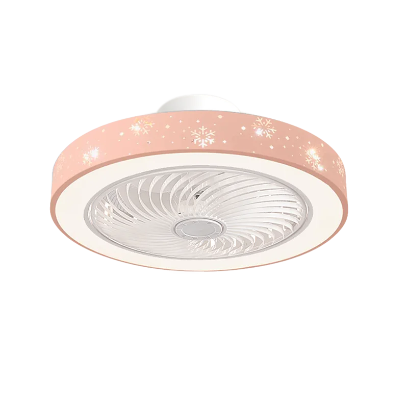 Pink Blue Ceiling Fans with Lights 6 Speeds APP+Remote Control Iron Fan Light Led 3 Color Dimmable Bedroom Living Room Fan Lamp