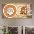 Simple modern fashion aluminum wall clock clock with temperature calendar clock