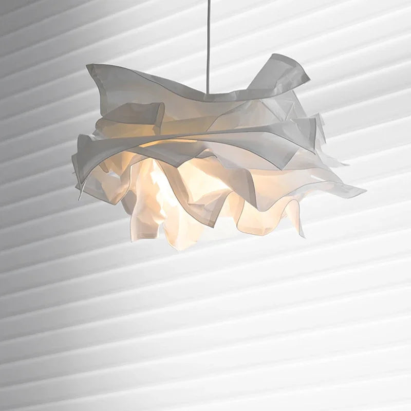Modern Cloud Paper Pendant Light - White Floating Ceiling Chandelier Lamp Fixture for Living Room, Bedroom, Study, Hotel & Shop Decor