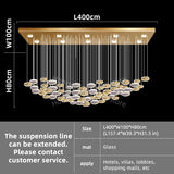 Customable Modern Chandelier Hotel Restaurant Lobby Pendant Light Luxury Villa High Ceiling Lighting Hall Glass Hanging Lamp