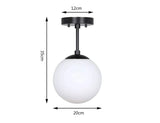 Nordic Smoke Grey Chandelier Ceiling Lamp Post-modern Amber Glass Ceiling Lamp for Living Room Corridor Bedroom Art Ceiling Lamp