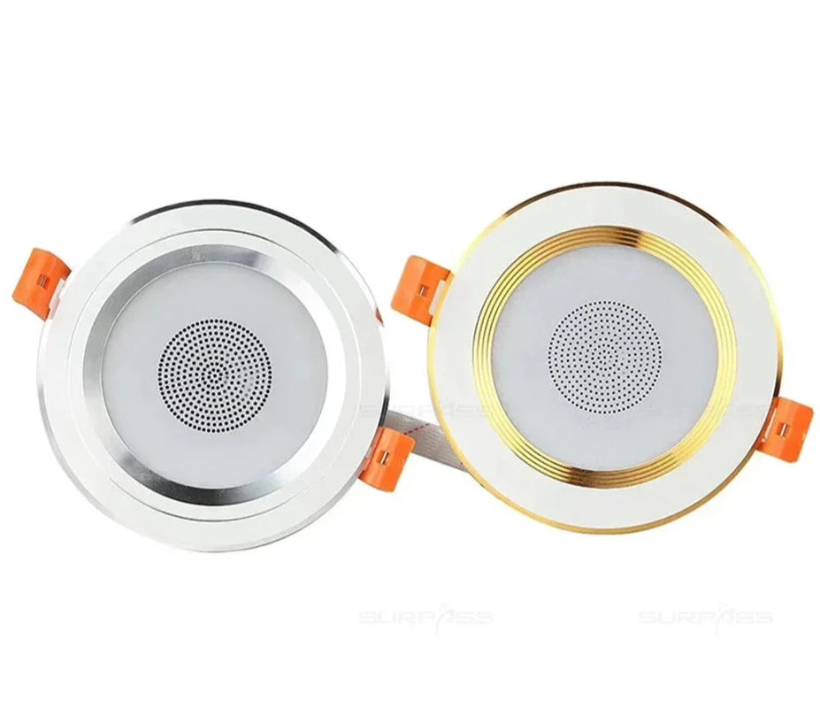 LED Smart Music Lamp Intelligent Background Music Light Ceiling Speakers With Adjusted Lights Smart Bluetooth Downlight Speaker