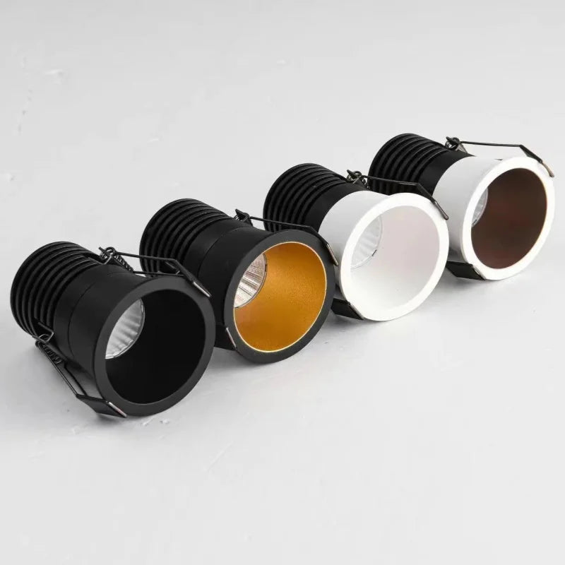 Mini Anti-Glare LED Spotlight - 35mm & 55mm Dimmable COB Ceiling Light