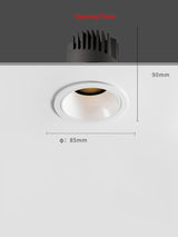 Led Spotlights Recessed Spot Light Opening 75mm Ceiling Lamp Aluminum White Black Foco Anti Glare Lights For  Living Room Home