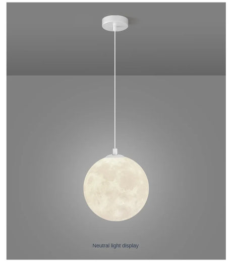 Modern LED Lunar Ceiling Chandelier Planet Shaped Moon Living Dining Room Pendent Lamp Home Decors Hanging Light Luster Fixtures