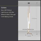 Modern Art Bar Counter Chandelier Restaurant LED Hanging Lamp Simple Line Home Decor Pendant Light Lobby Pendant Light Lamparas