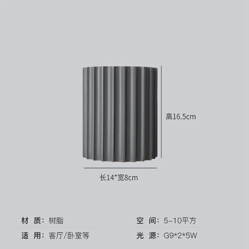 Nordic LED Resin Wall Lamp Indoor Bedroom Bedside Wall Lamp Creative Staircase Aisle Living Room Background Decorative Lighting