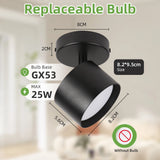 Rotatable GX53 LED Ceiling Spotlight - 350° Swivel Surface Mount Light