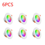 Tuya Smart LED Downlight LED Ceiling Recessed Down Light Dimmable Spot Lamp 10W RGB +CW+WW Changeable LED Downlight