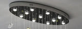 Luxury LED Crystal Pendant Lamp Restaurant Living Room Villa Bedroom Irregular Stone Chandelier Indoor Art Decor with Spotlight