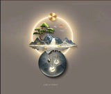 Light Luxury Corridor Home Decoration with Light Chinese Style Landscape Decorations Hanging Living Room Background Wall Decor