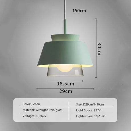 Loft Vintage Iron Glass Pendant Light creative restaurant metal Glass coffee shop hallway bar desk study decorative chandelier