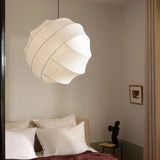 Noguchi Isamu Style Rice Paper Pendant Light - Japanese Wabi-Sabi Ball Ceiling Chandelier Lamp Fixture for Bedroom, Living Room & Restaurant