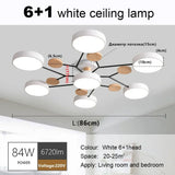 Nordic Creative Macaron Log LED Ceiling Light Bedroom Living Room Chandelie Modern Villa Restaurant Interior Lighting Decoration