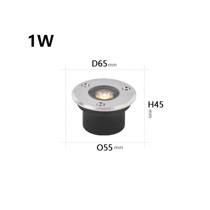 Ultra-Thin IP67 Waterproof LED Buried Light - 3W 5W 9W Outdoor Garden Path Spotlight