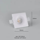 Recessed LED Downlight Ceiling Lamp GU10 Anti-Glare Embedded Gypsum Spotlight for Living Room Bedroom Hotel Aisle Home Lighting