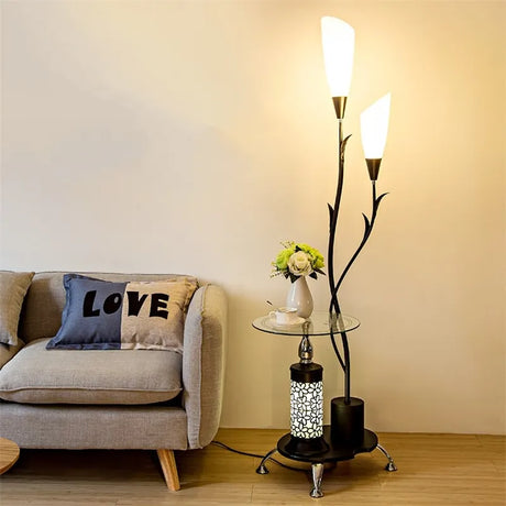 E27 Nordic Modern Floor Lamp LED Flower Tea Table Floor Lamps for Living Room Bedroom Study Desk Lamp Home Decors Standing Lights