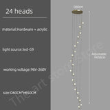 Modern Duplex Staircase LED Pendant Light - Living Room Long Hanging Lamp