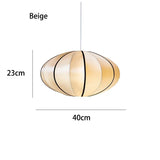 Vintage Danish Cloth Pendant Light - Rustic Fabric E27 Ceiling Hanging Lamp Fixture for Living Room, Dining Room & Bedroom