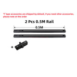 LED Track Light Rail 0.5M 1M Black White Aluminum 2 Wire System Track Light Series Universal Track for Ceiling Spot Lamps