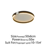 Rose Gold LED Ceiling Light - Modern Circular Dimmable Flush Mount Lamp