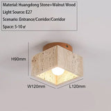 Travertine Stone LED Ceiling Lamp Aisle Corridor Light Fixture For Living Room Dining Room Bedroom Decor Chandelier Ceiling Lamp