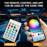 43.31" Streamer Car Ambient Light - RGB 64 Color Universal LED Interior Strip