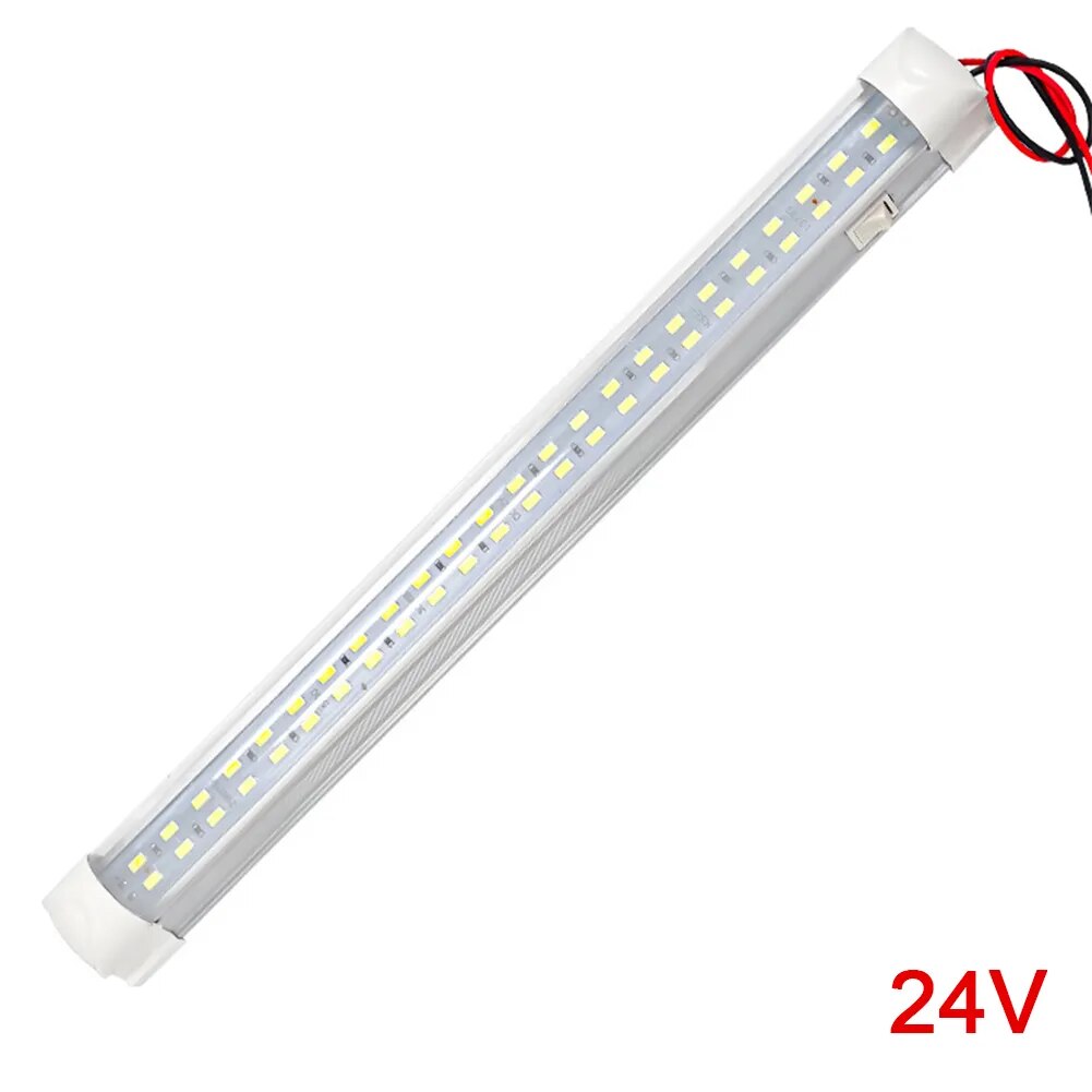 12V 72LED Car Interior Light Strip Bar Lamp Van Bus Caravan On/Off Switch 4.5W Car Trunk Lamp Led Luggage Compartment Light