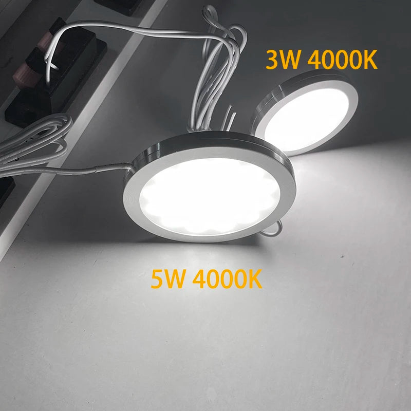 12V Ultra-Thin LED Campervan Interior Light (3W / 5W) - Mini Recessed Downlight for Caravan, RV & Cabinets