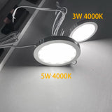 12V Ultra-Thin LED Campervan Interior Light (3W / 5W) - Mini Recessed Downlight for Caravan, RV & Cabinets