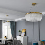 Post Modern Led Chandelier 2025 New Tassel Crystal Pendant Lamp American Luxurious Chandelier Home Decor Luster Lighting Fixture