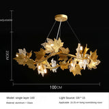 Modern Living Room Maple Leaf Crystal Chandelier Atmosphere High-end Designer Living Room Dining Room Bedroom Light