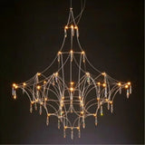 Starry Sky Villa Living Room Large Pendant Italian Minimalist Restaurant Lighting Modern Art Loft Staircase Crystal Pendant
