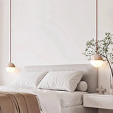 Vintage bedside hanging lamp for children's room, cute bar counter, wabi sabi bedroom lighting fixture