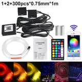 1/2/4 Split Fiber Optic Light Kit - RGBW Starry Sky Lamp with Bluetooth App & Music Sync - Distributed Ceiling Star Light for Car & Home