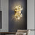 New modern wall sconce lighting for bedroom brushed gold crystal wall lamps home decoration led crystal wall light fixtures