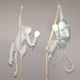 Nordic Resin Monkey Wall Lamp, Creative Animal Rope Light for Kids Room, Restaurant, Bar & Corridor Decoration