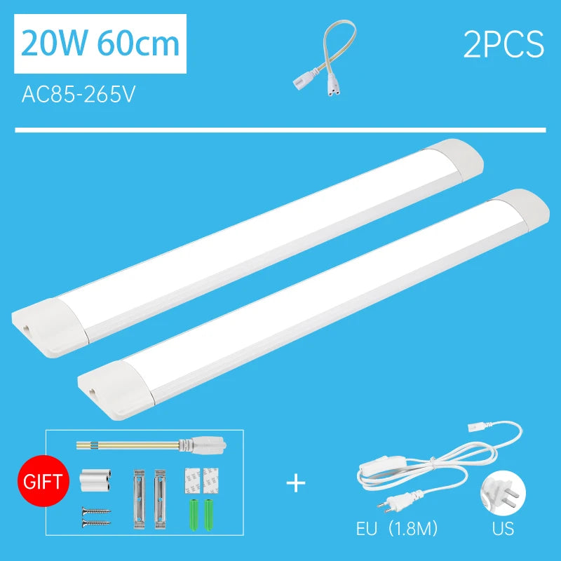 Plug-in LED Tube Light with 1.8m Switch Wire - Under Cabinet Kitchen Lamp