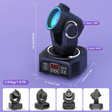 Mini 30W RGB Beam Pattern Moving Head Light - DMX & Sound-Activated Strobe Stage Light for DJ, Disco, Party & Christmas