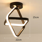 Small Modern LED Ceiling Light 2 Rings Creative Design Ceiling Lamp Indoor Lighting Fixtures Hallway Balcony Aisle Office Lustre