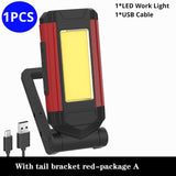 Portable USB Repair Flashlight LED Red and Blue Maintenance Warning Light for Outdoor Camping and Mountain Climbing Emergency