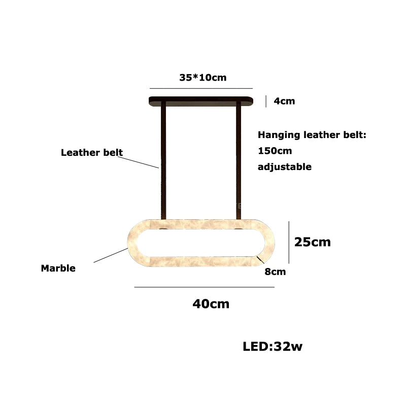 Marble Leather Mixed Design Dimmable Led 2026 Chandelier Lighting Lustre Suspension Luminaire For Dinning Room Art Hanging Lamp