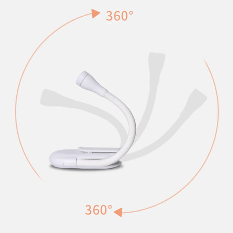 Book LED Reading Light Lamp with Clamp 360°Adjustable Neck 3-Color Temperature Dimming Lamp Mini Book Clip Night Lights