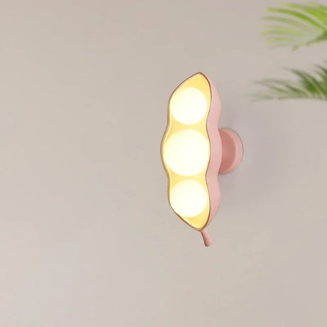 Art Deco LED Wall Lamp Modern Beige Green Pink Resin Hyacinth Bean Living Room Bedroom Aisle Restaurant G9 Bulb Lighting